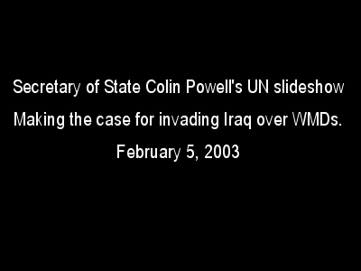 Powell UN Presentation 2003